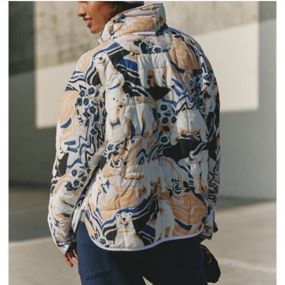 FP Movement by Free People Pippa Printed Packable Puffer Jacket in Winter Combo